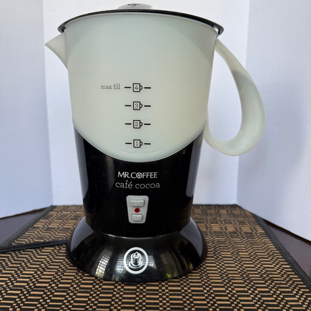 Mr. Coffee Cafe Cocoa Hot Chocolate Maker Black White 4 Cup HC5 Series